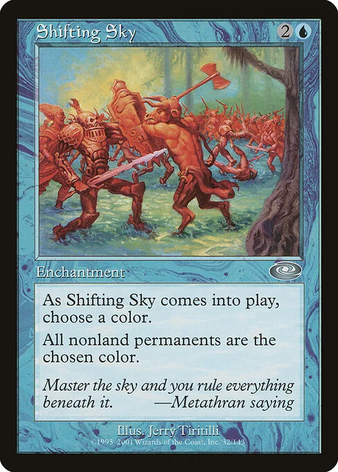 Shifting Sky, carta Magic di tipo Enchantment illustrata da Jerry Tiritilli