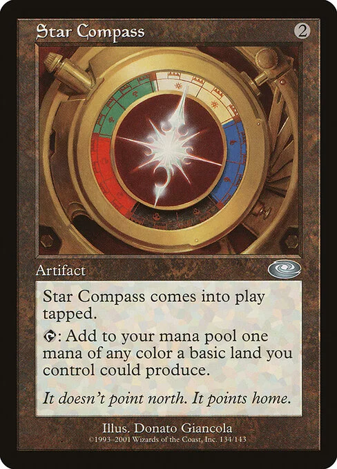 Star Compass, carta Magic di tipo Artifact illustrata da Donato Giancola