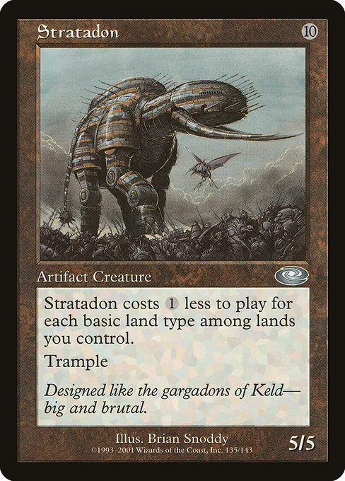Stratadon, carta Magic di tipo Artifact Creature — Beast illustrata da Brian Snõddy