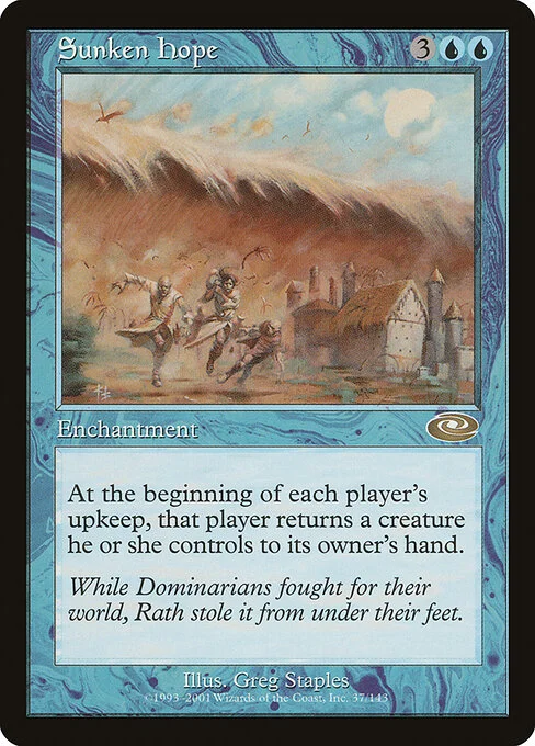 Sunken Hope, carta Magic di tipo Enchantment illustrata da Greg Staples