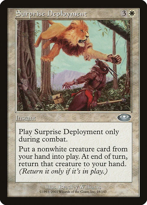Surprise Deployment, carta Magic di tipo Instant illustrata da Bradley Williams