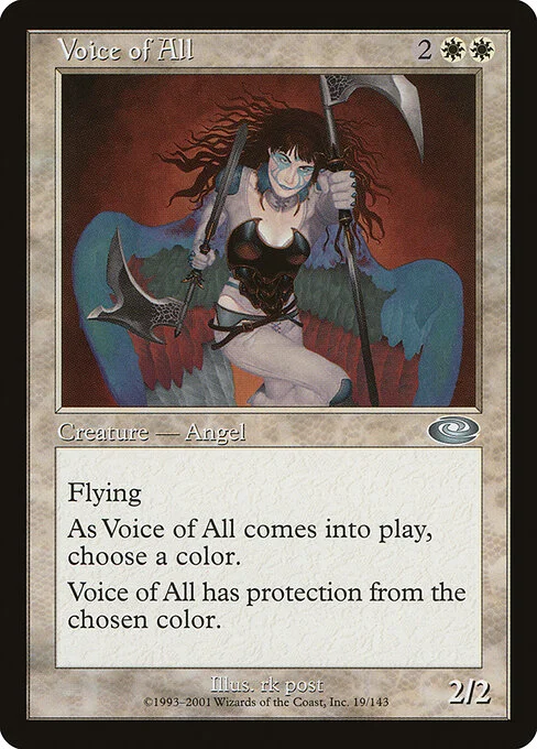 Voice of All, carta Magic di tipo Creature — Angel illustrata da rk post