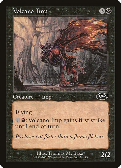 Volcano Imp, carta Magic di tipo Creature — Imp illustrata da Thomas M. Baxa