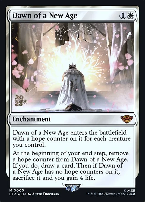 Dawn of a New Age, carta Magic di tipo Enchantment illustrata da Anato Finnstark