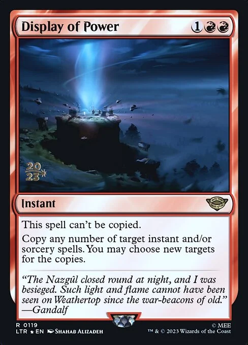Display of Power, carta Magic di tipo Instant illustrata da Shahab Alizadeh