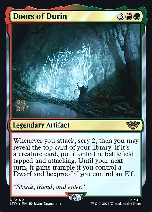 Doors of Durin, carta Magic di tipo Legendary Artifact illustrata da Marc Simonetti
