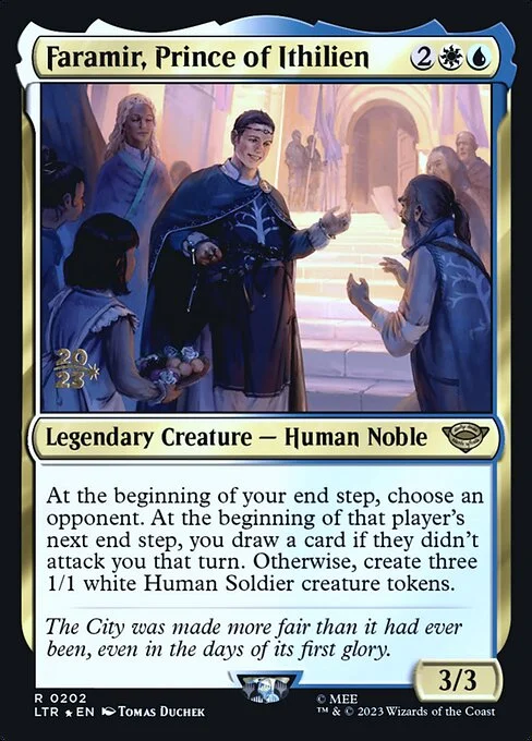 Faramir, Prince of Ithilien, carta Magic di tipo Legendary Creature — Human Noble illustrata da Tomas Duchek