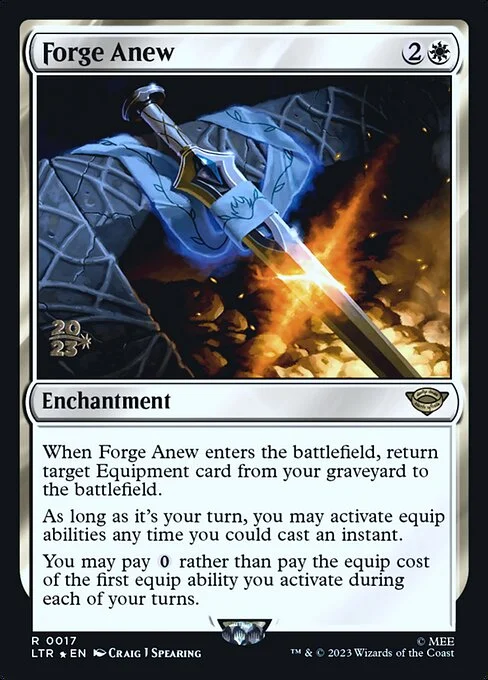 Forge Anew, carta Magic di tipo Enchantment illustrata da Craig J Spearing
