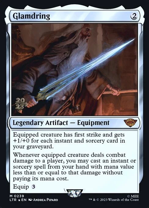 Glamdring, carta Magic di tipo Legendary Artifact — Equipment illustrata da Andrea Piparo