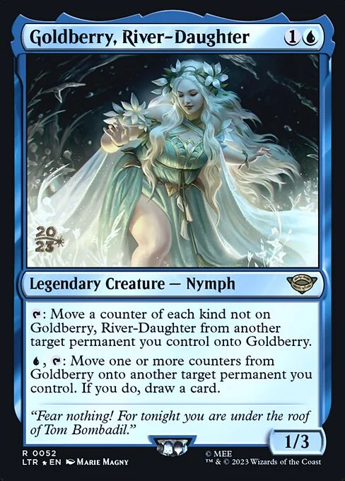 Goldberry, River-Daughter, carta Magic di tipo Legendary Creature — Nymph illustrata da Marie Magny