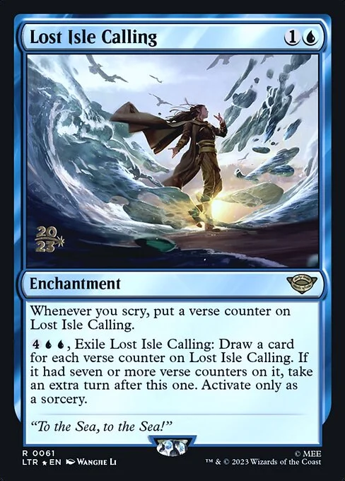 Lost Isle Calling, carta Magic di tipo Enchantment illustrata da Wangjie Li