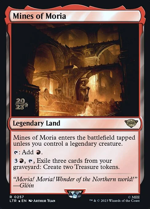 Mines of Moria, carta Magic di tipo Legendary Land illustrata da Arthur Yuan