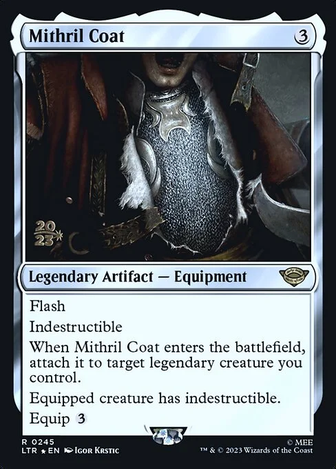 Mithril Coat, carta Magic di tipo Legendary Artifact — Equipment illustrata da Igor Krstic