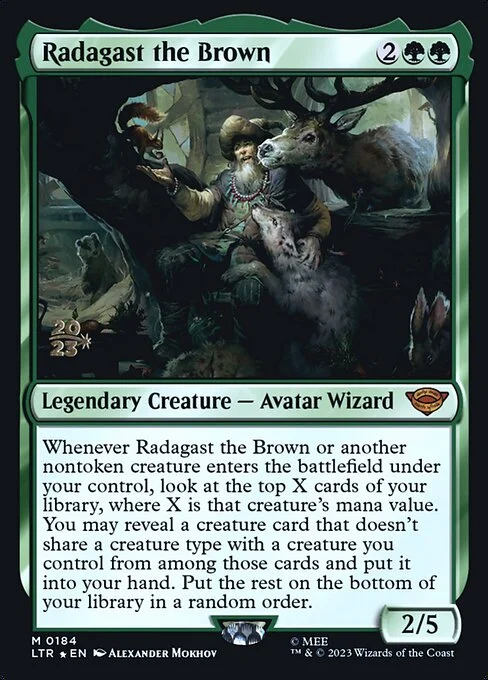 Radagast the Brown, carta Magic di tipo Legendary Creature — Avatar Wizard illustrata da Alexander Mokhov