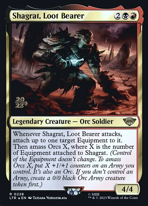 Shagrat, Loot Bearer, carta Magic di tipo Legendary Creature — Orc Soldier illustrata da Tatiana Veryayskaya