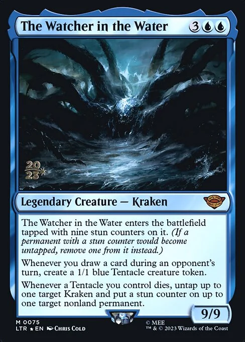 The Watcher in the Water, carta Magic di tipo Legendary Creature — Kraken illustrata da Chris Cold