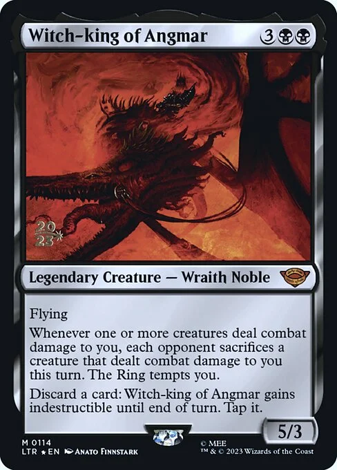 Witch-king of Angmar, carta Magic di tipo Legendary Creature — Wraith Noble illustrata da Anato Finnstark