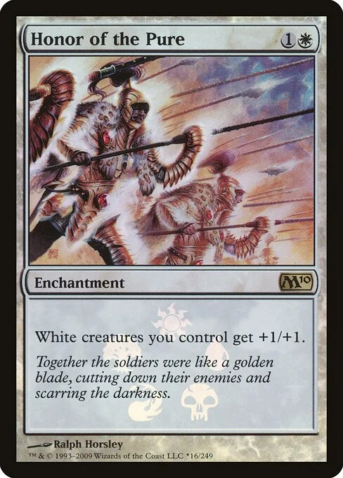 Honor of the Pure, carta Magic di tipo Enchantment illustrata da Ralph Horsley