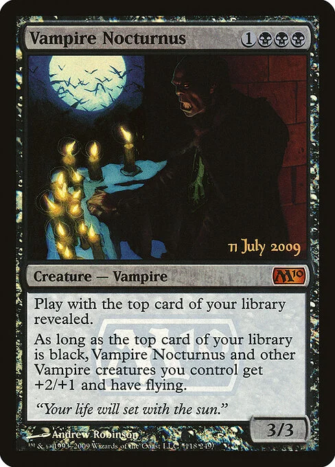 Vampire Nocturnus, carta Magic di tipo Creature — Vampire illustrata da Andrew Robinson