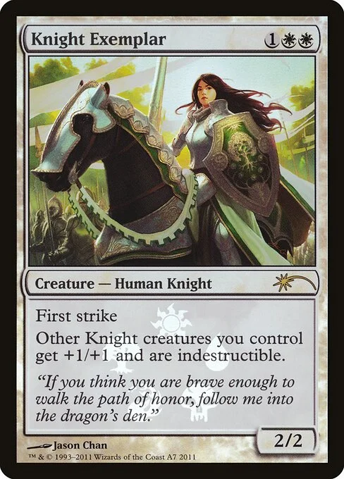 Knight Exemplar, carta Magic di tipo Creature — Human Knight illustrata da Jason Chan