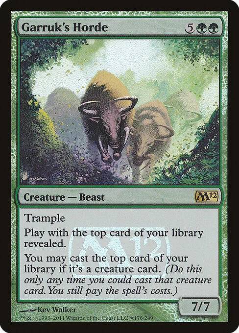 Garruk's Horde, carta Magic di tipo Creature — Beast illustrata da Kev Walker
