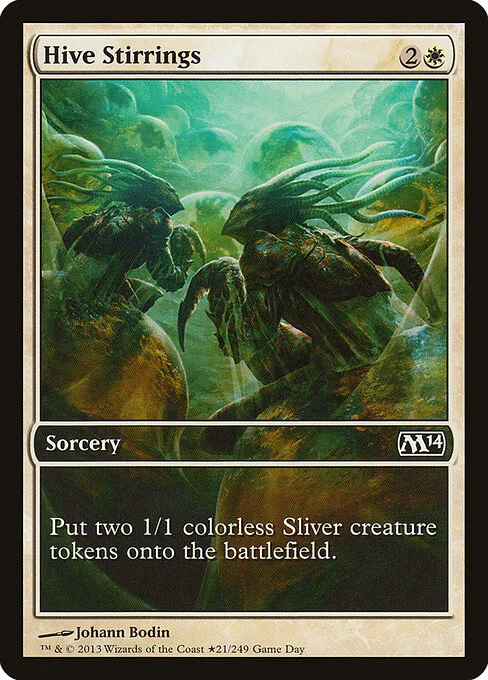 Hive Stirrings, carta Magic di tipo Sorcery illustrata da Johann Bodin