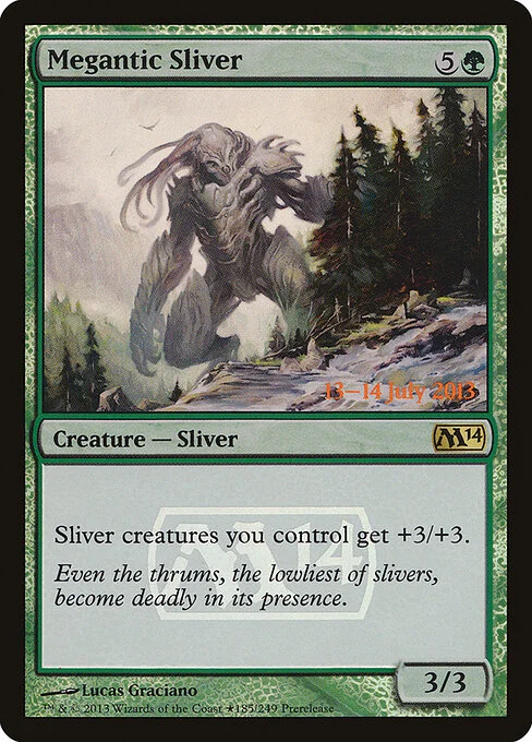 Megantic Sliver, carta Magic di tipo Creature — Sliver illustrata da Lucas Graciano