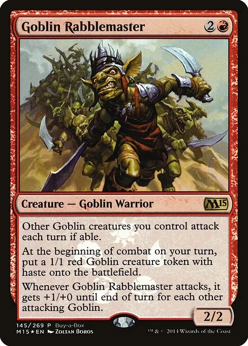 Goblin Rabblemaster, carta Magic di tipo Creature — Goblin Warrior illustrata da Zoltan Boros