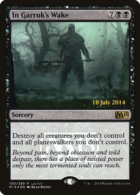 In Garruk's Wake, carta Magic di tipo Sorcery illustrata da Brad Rigney