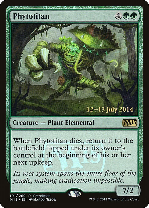 Phytotitan, carta Magic di tipo Creature — Plant Elemental illustrata da Marco Nelor
