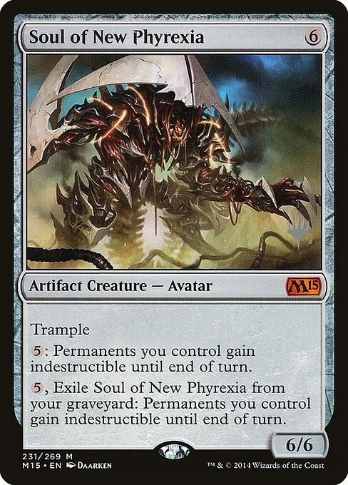Soul of New Phyrexia, carta Magic di tipo Artifact Creature — Phyrexian Avatar illustrata da Daarken