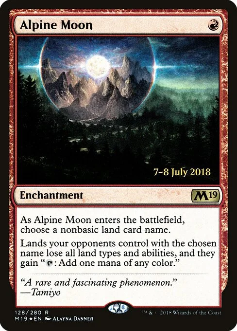 Alpine Moon, carta Magic di tipo Enchantment illustrata da Alayna Danner