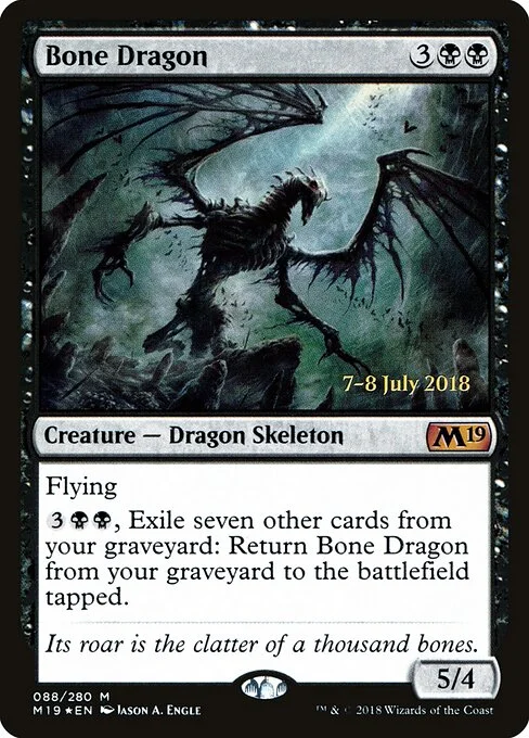 Bone Dragon, carta Magic di tipo Creature — Dragon Skeleton illustrata da Jason A. Engle