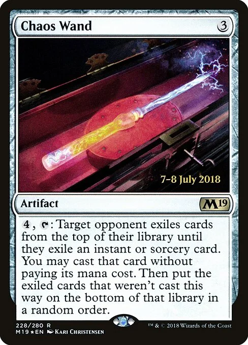 Chaos Wand, carta Magic di tipo Artifact illustrata da Kari Christensen