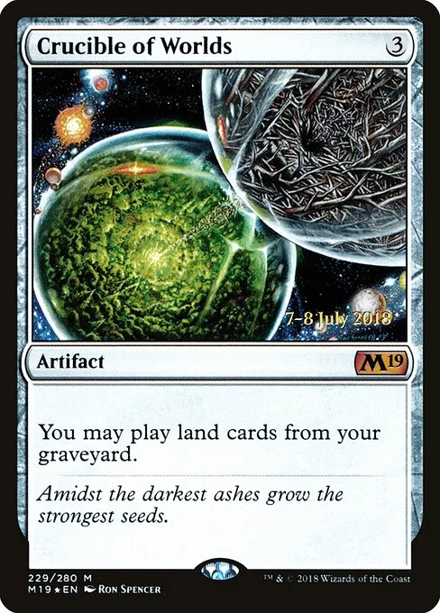 Crucible of Worlds, carta Magic di tipo Artifact illustrata da Ron Spencer