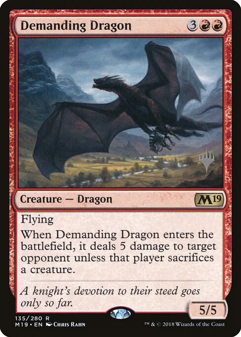 Demanding Dragon, carta Magic di tipo Creature — Dragon illustrata da Chris Rahn