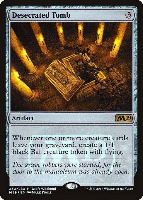 Desecrated Tomb, carta Magic di tipo Artifact illustrata da Mark Poole