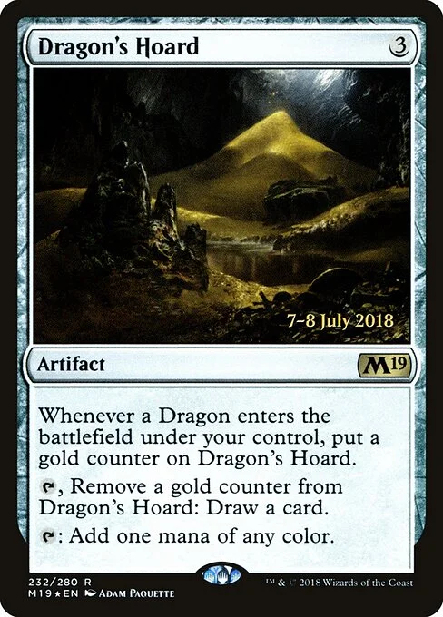 Dragon's Hoard, carta Magic di tipo Artifact illustrata da Adam Paquette