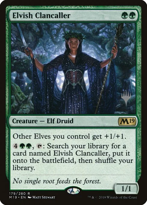 Elvish Clancaller, carta Magic di tipo Creature — Elf Druid illustrata da Matt Stewart