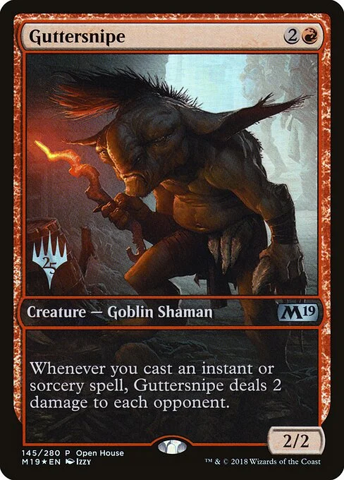 Guttersnipe, carta Magic di tipo Creature — Goblin Shaman illustrata da Izzy