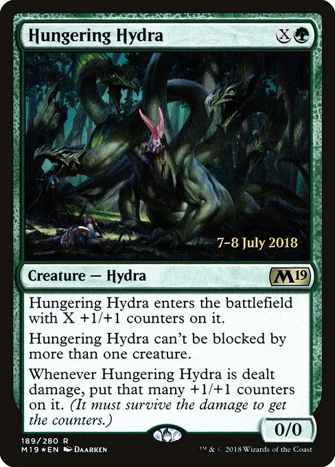 Hungering Hydra, carta Magic di tipo Creature — Hydra illustrata da Daarken
