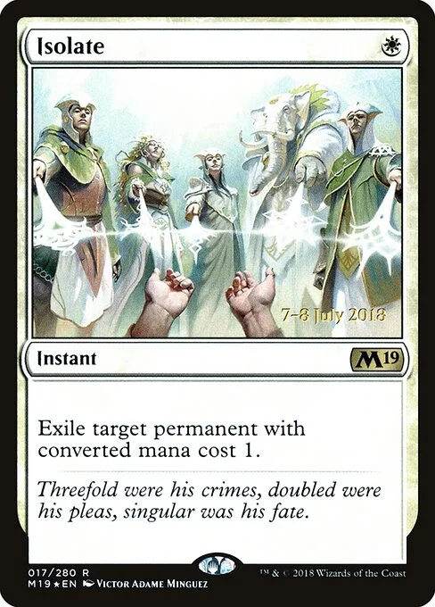 Isolate, carta Magic di tipo Instant illustrata da Victor Adame Minguez