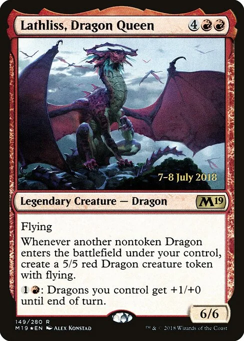 Lathliss, Dragon Queen, carta Magic di tipo Legendary Creature — Dragon illustrata da Alex Konstad