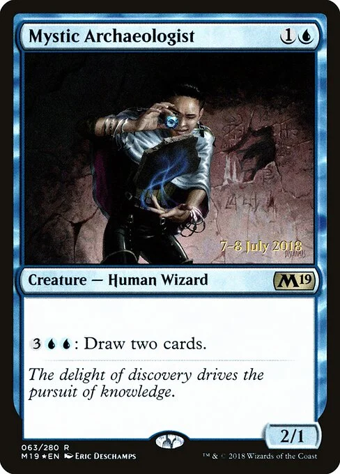 Mystic Archaeologist, carta Magic di tipo Creature — Human Wizard illustrata da Eric Deschamps