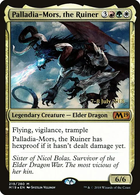 Palladia-Mors, the Ruiner, carta Magic di tipo Legendary Creature — Elder Dragon illustrata da Svetlin Velinov
