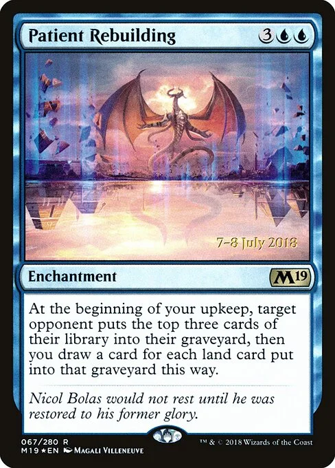 Patient Rebuilding, carta Magic di tipo Enchantment illustrata da Magali Villeneuve