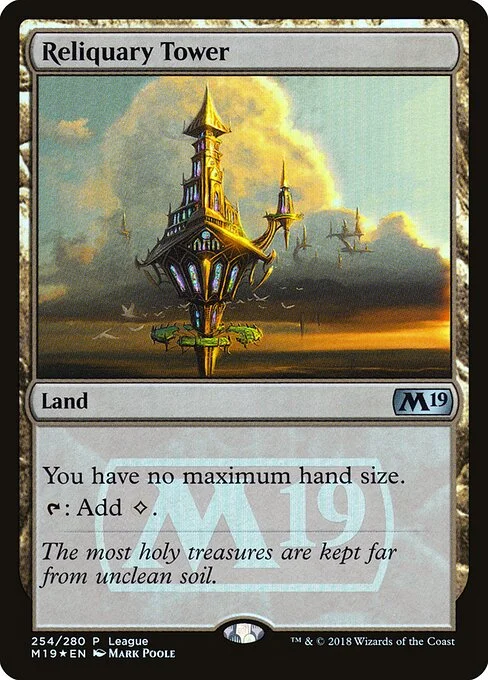 Reliquary Tower, carta Magic di tipo Land illustrata da Mark Poole