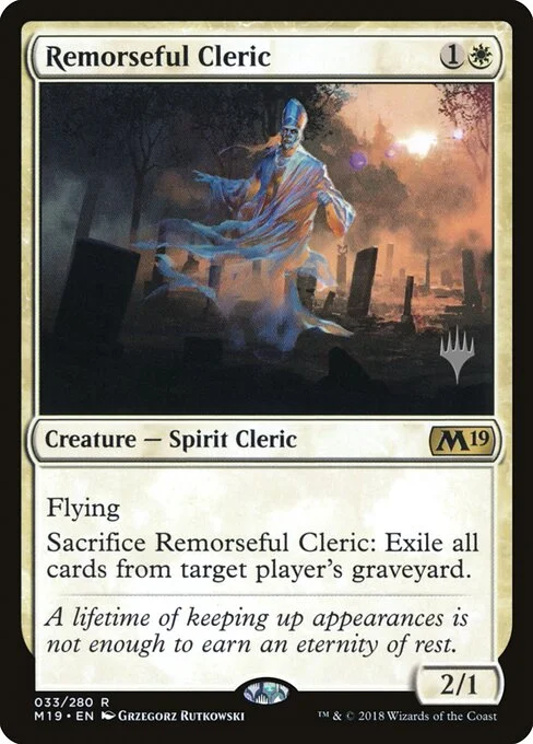 Remorseful Cleric, carta Magic di tipo Creature — Spirit Cleric illustrata da Grzegorz Rutkowski