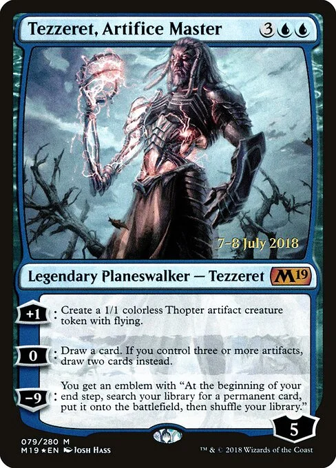 Tezzeret, Artifice Master, carta Magic di tipo Legendary Planeswalker — Tezzeret illustrata da Josh Hass