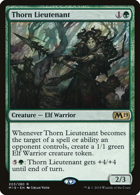 Thorn Lieutenant, carta Magic di tipo Creature — Elf Warrior illustrata da Uriah Voth